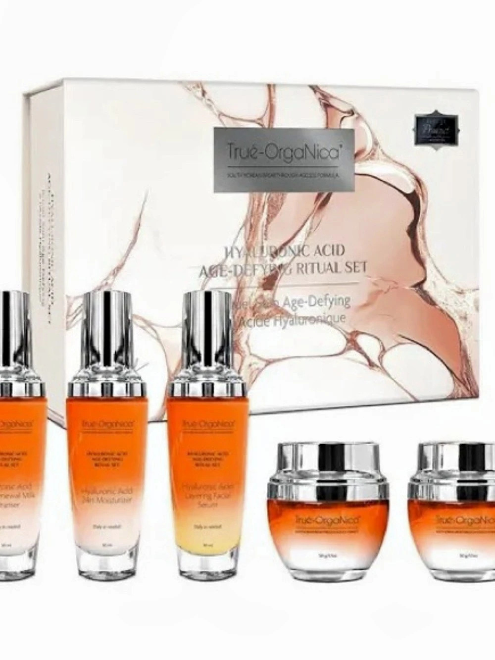 True-Organica Hyaluronic Acid Age-Defying Ritual Set BNIB